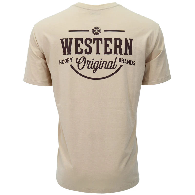 "Western OG" Tan w/Brown Logo T-Shirt