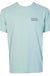 Coast Men's Cloud Blue Crew Neck Performance Short Sleeve T-Shirt with Vintage Indigo Blue Fish Flag Logo on Back Hooey