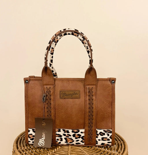 Wrangler Leopard Print Concealed Carry Tote/Crossbody - LP-BR Montana West