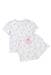 Pink Floral Lettuce Trim Tee and Shorts Ribbed Lounge Set Dear lover