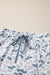Beige Camouflage Print Lapel Shirt Drawstring 2pcs Short Pajama Set Dear lover