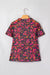 Rose Retro Floral Printed Mesh Short Sleeve Top Dear lover