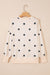 Beige polka dot pullover top view 2