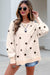 Beige polka dot pullover top view 9