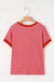 Pink Stripe Knitted Round Neck T Shirt Dear lover