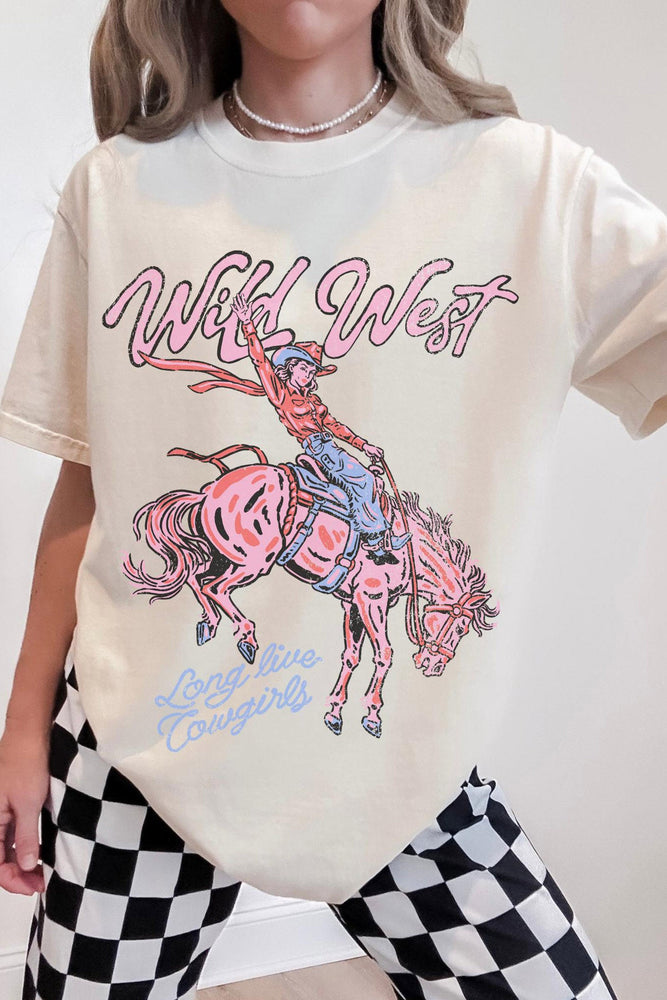 White Wild West Cowgirl Rodeo Graphic Tunic Tee Dear lover