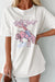 White Wild West Cowgirl Rodeo Graphic Tunic Tee Dear lover