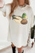 White bohemian mallard duck graphic T-shirt view 1