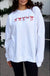 Red Bow Embroidery Sweatshirt Dear lover