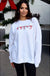 Red Bow Embroidery Sweatshirt Dear lover