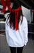 Red Bow Embroidery Sweatshirt Dear lover
