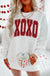 White Glitter XOXO Crewneck Pullover Dear lover