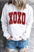 White Glitter XOXO Crewneck Pullover Dear lover