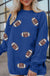 Dark blue rugby sequin sweatshirt view 1