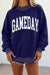 Dark blue Game Day graphic sweatshirt view 1