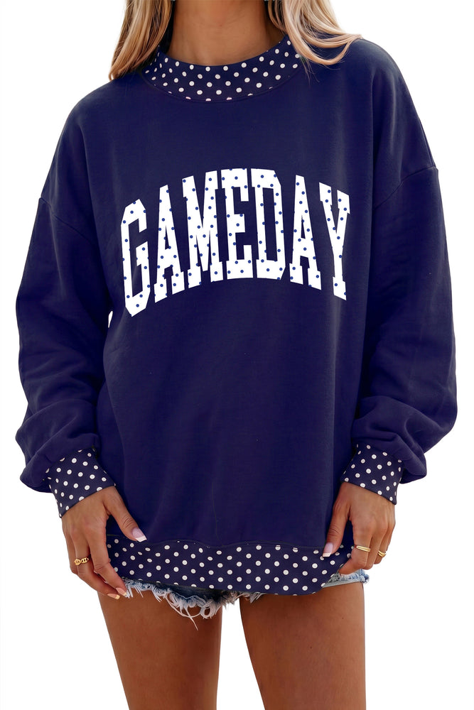 Dark blue Game Day graphic sweatshirt view 3