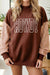 Coffee HOWDY plaid sleeve sweatshirt view 4
