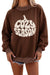 Brown Cozy Season pumpkin sweatshirt view 2