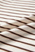Brown Stripe Ribbed Round Neck Trim Loose Tank Top Dear lover