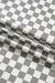 Gray Checkered Print Textured Halter Tank Top Dear lover