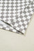 Gray Checkered Print Textured Halter Tank Top Dear lover
