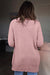 Light pink fuzzy ribbed cardigan view 2
