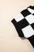 Color black Colorblock Plaid Pattern Ribbed Trim Sweater Tank Top Dear lover