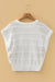 White Hollow Out Knit Round Neck Dolman Sweater Dear lover