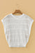 White Hollow Out Knit Round Neck Dolman Sweater Dear lover