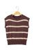 Brown stripe short sleeve knit sweater view 12