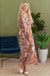 Brown Floral Print Shirred Square Neck High Waist Maxi Dress Dear lover