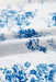 Sky Blue Floral Print Shirred Knot Shoulder Sleeveless Long Dress Dear lover