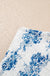 Sky Blue Floral Print Shirred Knot Shoulder Sleeveless Long Dress Dear lover