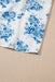 Sky Blue Floral Print Shirred Knot Shoulder Sleeveless Long Dress Dear lover
