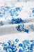 Sky Blue Floral Print Shirred Knot Shoulder Sleeveless Long Dress Dear lover