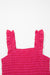 Red Plaid Square Neck Fit-and-flared Vacation Sundress Dear lover