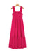 Red Plaid Square Neck Fit-and-flared Vacation Sundress Dear lover