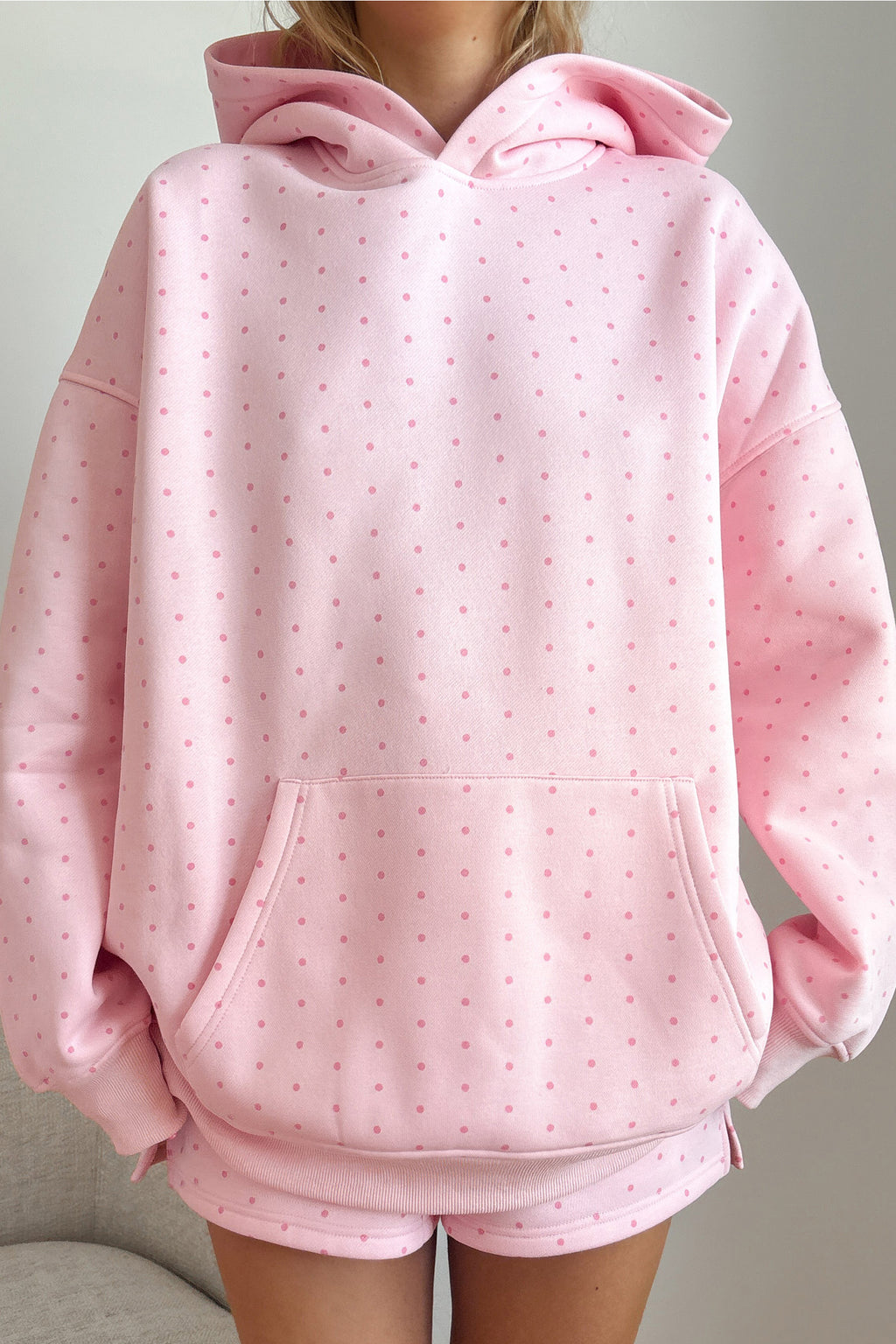 Pink Casual Long Sleeve Two-Piece Pants Set