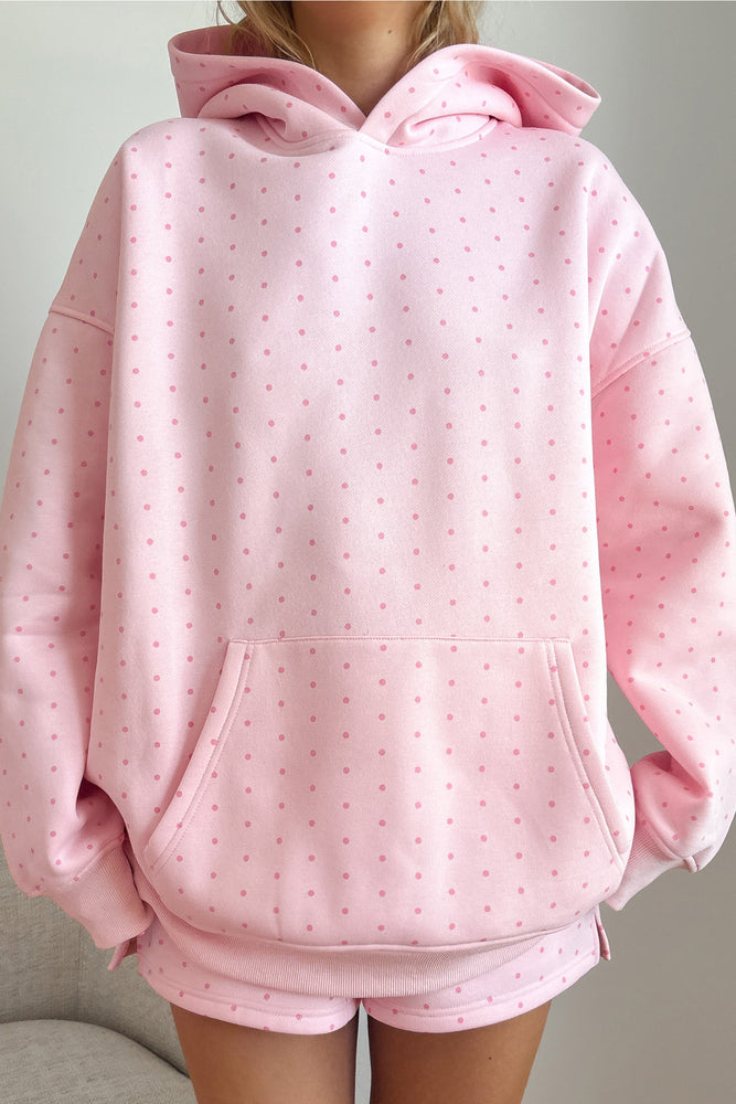 Pink Casual Long Sleeve Two-Piece Pants Set