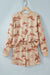 Beige western print shorts set view 5
