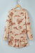 Beige western print shorts set view 6