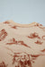 Beige western print shorts set view 8