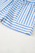 Sky Blue Stripe Knitted Short Sleeve Top and Drawstring Shorts Set Dear lover