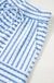 Sky Blue Stripe Knitted Short Sleeve Top and Drawstring Shorts Set Dear lover