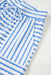 Sky Blue Stripe Knitted Short Sleeve Top and Drawstring Shorts Set Dear lover