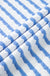 Sky Blue Stripe Knitted Short Sleeve Top and Drawstring Shorts Set Dear lover