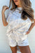 White Woodland Camouflage Casual 2pcs Short Set Dear lover