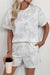 White Woodland Camouflage Casual 2pcs Short Set Dear lover