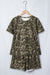 Brown Leopard Print Crew Neck Short Set Dear lover
