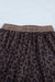 Brown V Neck Collar Leopard Printed 2pcs Short Set Dear lover